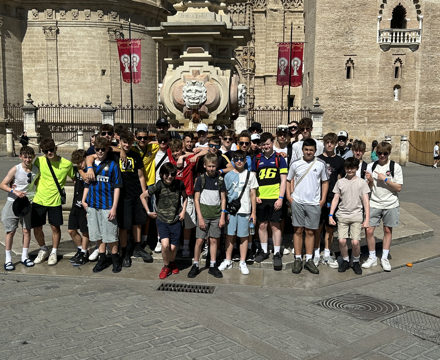 Outside the cathedral fuente de la firola