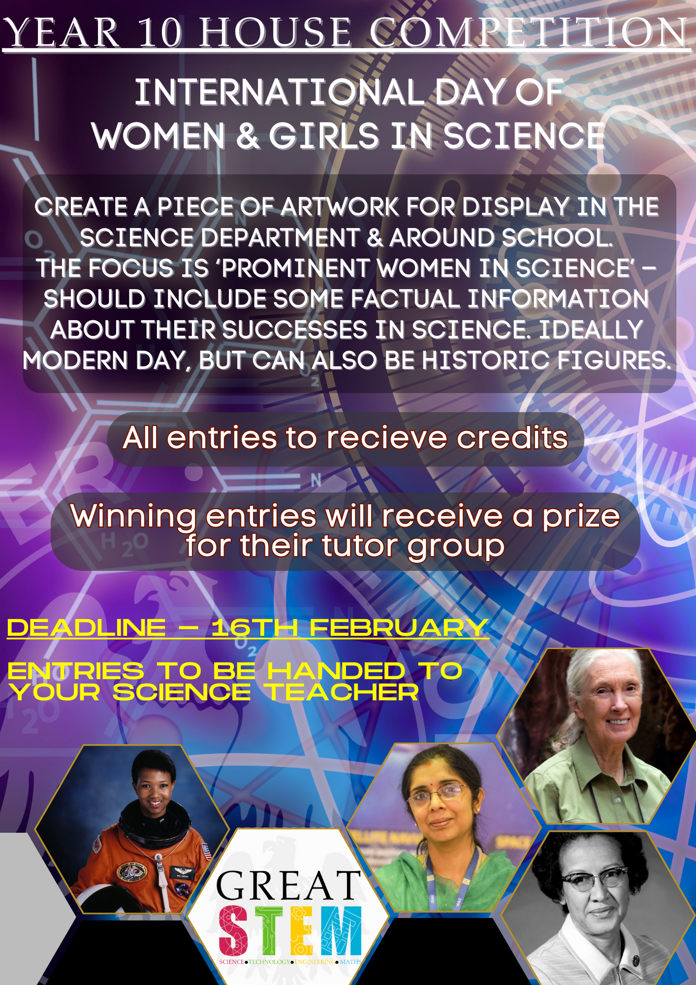 Y10 women in science house comp (Flyer (A4))