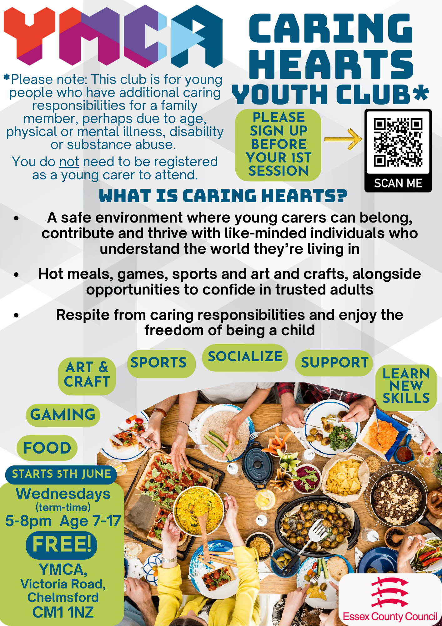 Caring Hearts YMCA flyer