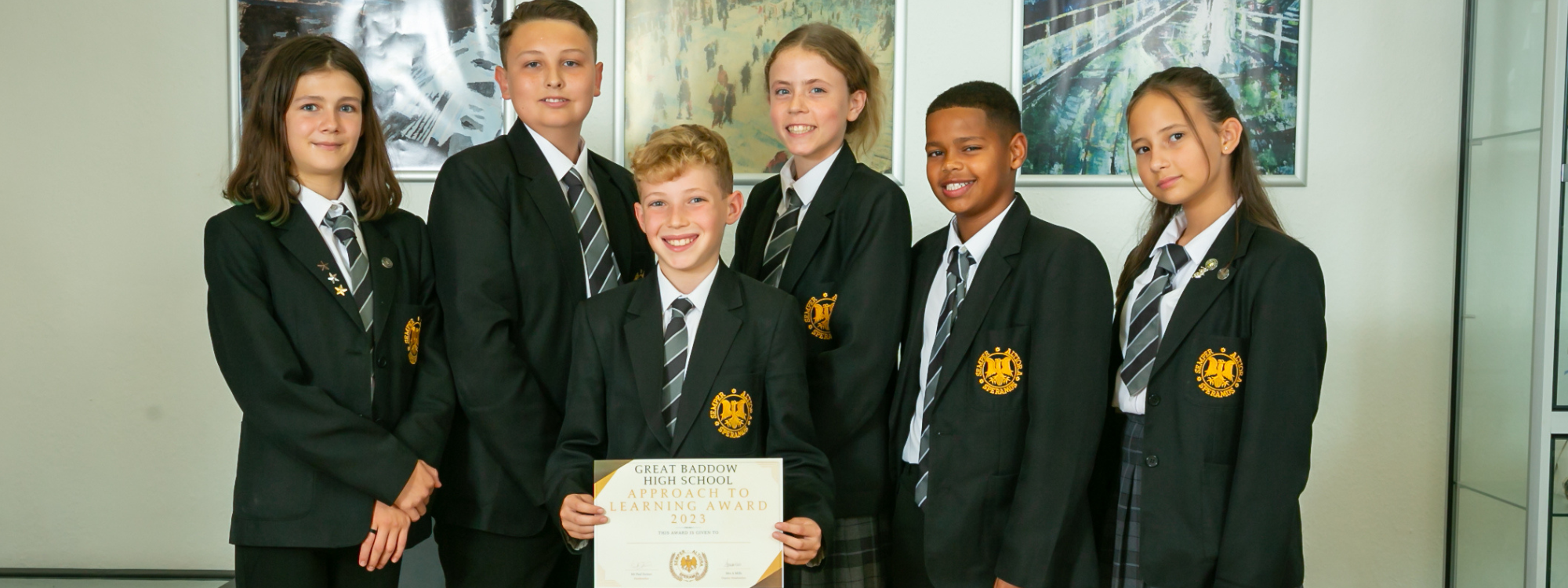 Group of students on awards evening 2023