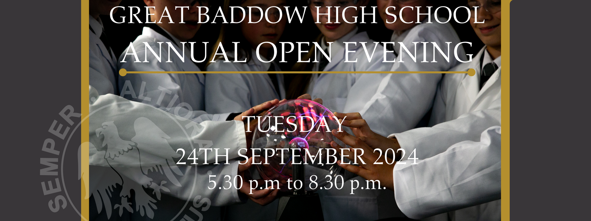 Open Evening  Announcement  (2000 x 750 mm)